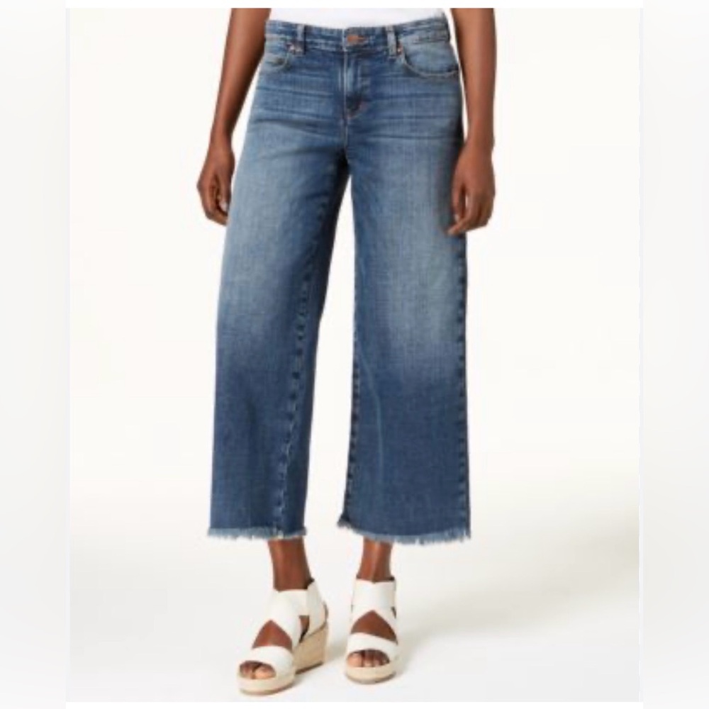 Eileen Fisher Denim Wide-Leg Jeans Sz 8